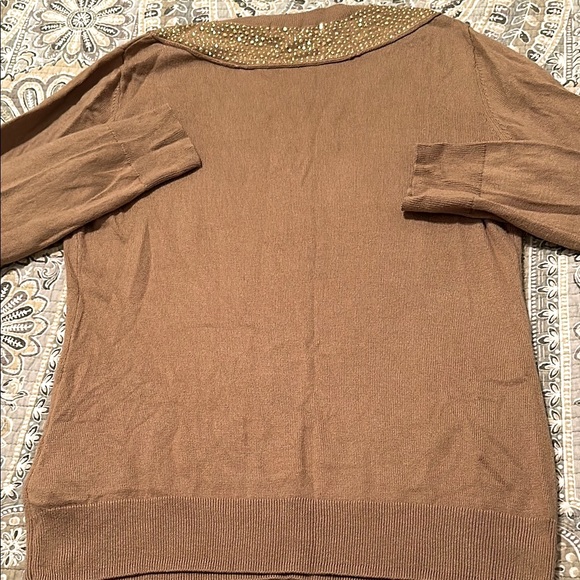 Michael Kors V-Neck Sweater with Gold Embellishments - Medium / M women’s - Picture 6 of 7